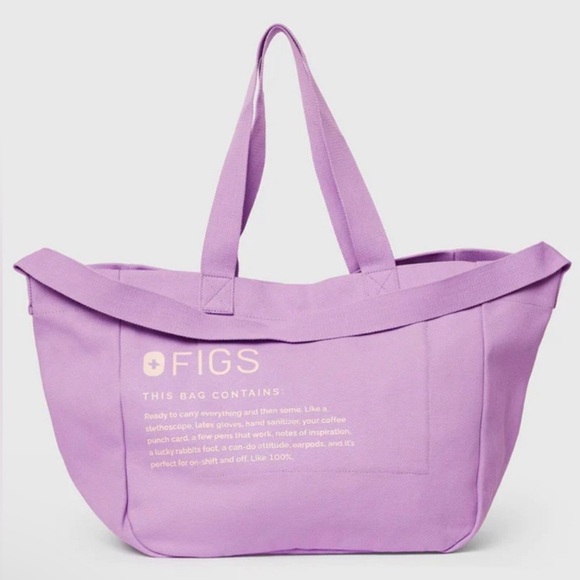 Figs Purple large tote bag - Picture 1 of 6